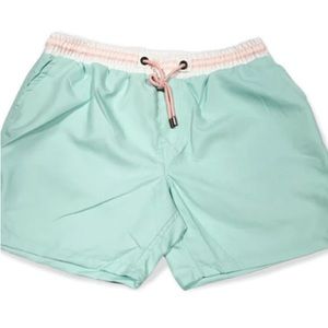 BONDI BEAMERS Mint Small Mens Swim Trunks Bathing Suit